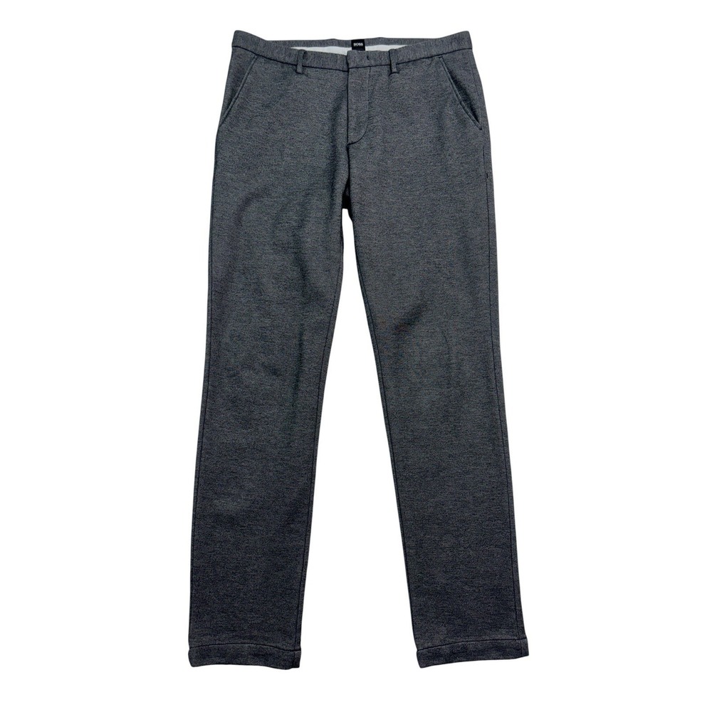 Hugo Boss 32x32 Gray Kaito Slim Fit Cotton Chino Pants Trousers Italian Fabric